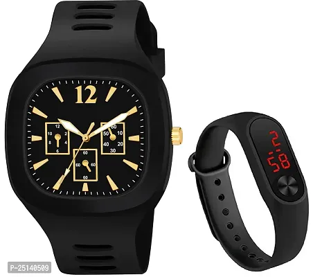 Modern Analog and Digital Watch For Unisex Pack Of 2-thumb0