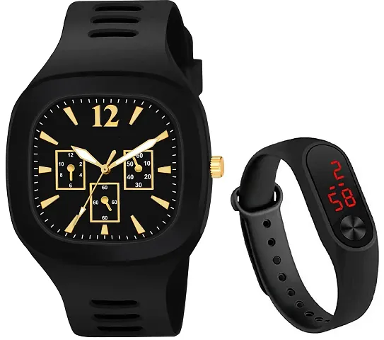 Modern Analog and Digital Watch For Unisex Pack Of 2