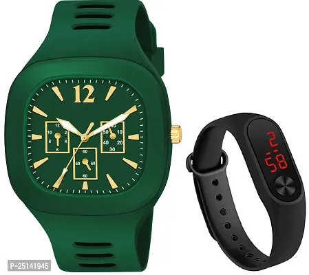 hala - (M2 Green Miller) Best Quality New Design Analog Watch - For Boys  Girls 816 Miller Square Dial Analog Watch