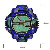 hala - (M2 Military Blue)  Latest Premium Fashion Digital Watch - For Boys  Girls M2 818 Military Sports Blue Digital Warch-thumb1