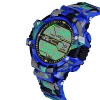 hala - (M2 Military Blue)  Latest Premium Fashion Digital Watch - For Boys  Girls M2 818 Military Sports Blue Digital Warch-thumb2