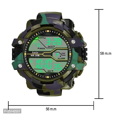 hala - (M2 Military Green)  Latest Premium Fashion Digital Watch - For Boys  Girls M2 818 Military Sports Green Digital Warch-thumb5