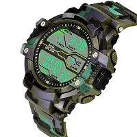 hala - (M2 Military Green)  Latest Premium Fashion Digital Watch - For Boys  Girls M2 818 Military Sports Green Digital Warch-thumb1