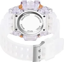 hala - (LED-TRANSPARENT-COPPER-SQUARE)  Copper Dial Synthetic Transparent Digital Watch - For Boys  Girls  819 Transparent Strap Sports Watch-thumb3