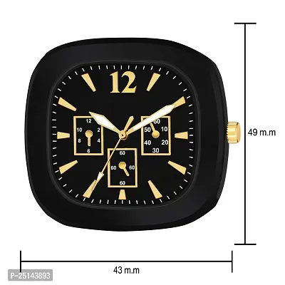 hala - (Yellow + Black) Miller - Combo of 2  Watch Special Summer Collection Square Dial with Silicone Strap Analog Watch - For Men-thumb4