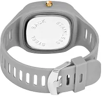 hala - (Yellow + Grey) Miller - Combo of 2  Watch Special Summer Collection Square Dial with Silicone Strap Analog Watch - For Men-thumb2