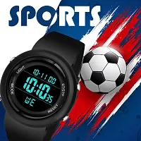 hala - (BLACK-BEN-2022)  Digital Watch - For Men HL-2022 New Trending Full Black Round Waterproof Gym Fitness Freek-thumb2