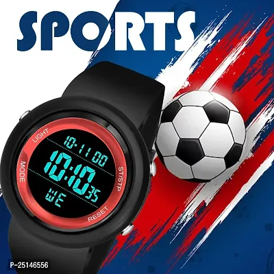 hala - (RED-BEN-2022)  Digital Watch - For Men HL-2022 New Trending Full Red Ring Waterproof Gym Fitness Freek-thumb3