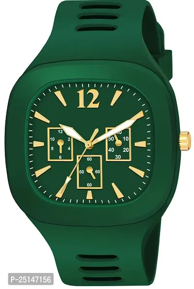 hala - (GREEN-MILLER-HL)   An Analog Watch Analog Watch - For Boys  Girls Square Green Dial