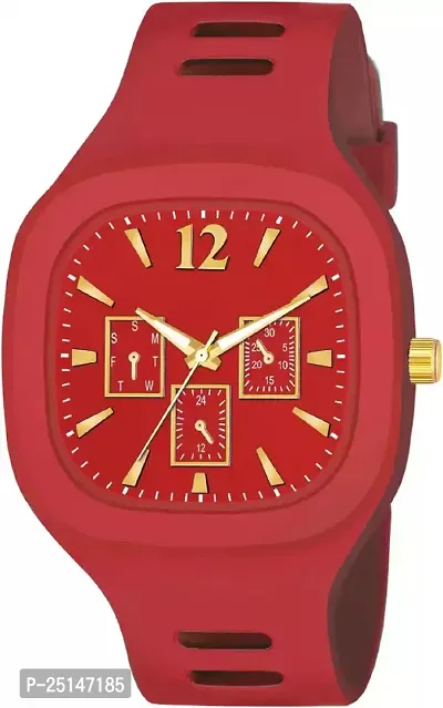 hala - (RED-MILLER-HL)   An Analog Watch Analog Watch - For Boys  Girls Square Red Dial