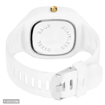 hala - (WHITE-MILLER-HL)   An Analog Watch Analog Watch - For Boys  Girls Square White Dial-thumb2