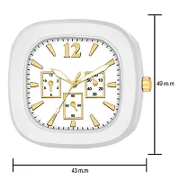 hala - (WHITE-MILLER-HL)   An Analog Watch Analog Watch - For Boys  Girls Square White Dial-thumb2