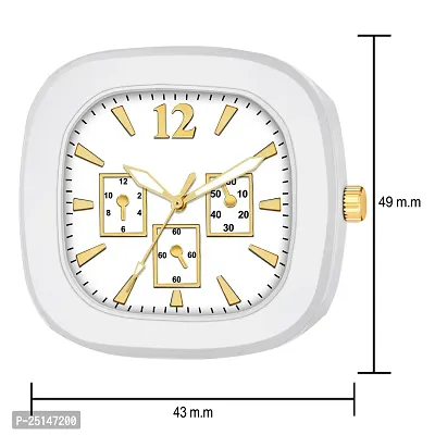 hala - (WHITE-MILLER-HL)   An Analog Watch Analog Watch - For Boys  Girls Square White Dial-thumb3