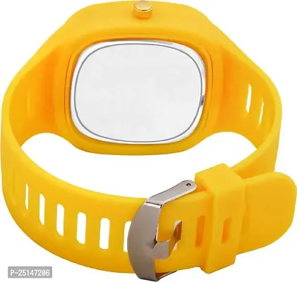 hala - (YELLOW-MILLER-HL)   An Analog Watch Analog Watch - For Boys  Girls Square Yellow Dial-thumb5