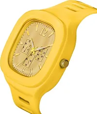 hala - (YELLOW-MILLER-HL)   An Analog Watch Analog Watch - For Boys  Girls Square Yellow Dial-thumb3