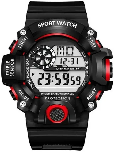 hala - (RED G-90-NO BAND) - A Digital Watch With Shockproof Multi-Functional Automatic Color Army Strap Waterproof Digital Sports Watch for Men Boys