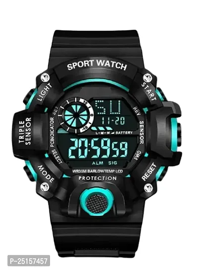 hala - (HALA TURQUOISE-SSA)  Digital Watch - For Men NEW GENERATION TURQUOISE DIAL BLACK STRAP WATCHES-thumb0