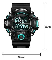hala - (HALA TURQUOISE-SSA)  Digital Watch - For Men NEW GENERATION TURQUOISE DIAL BLACK STRAP WATCHES-thumb1