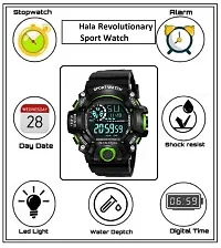 hala - (HALA-GREEN-SSA)  Digital Watch - For Men NEW GENERATION GREEN DIAL BLACK STRAP WATCHES-thumb4