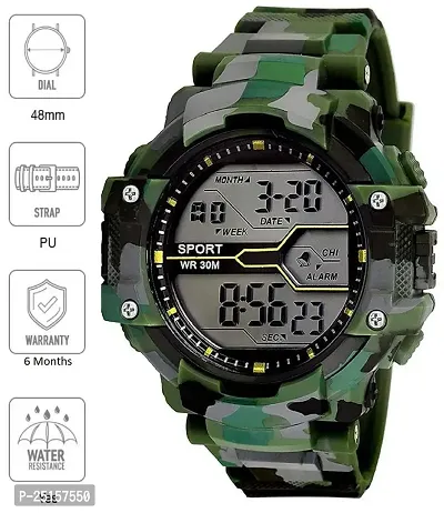 Hala - (ARMY-GREEN-SINGLE) FL-1017 Indian Army Green Digital Watch - For Boys  Men - Buy Digital Watches Online-thumb0