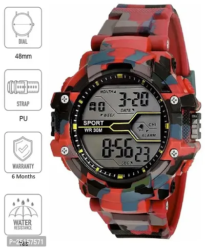 Hala - (ARMY-RED-SINGLE) FL-1017 Indian Army Red Digital Watch - For Boys  Men - Buy Digital Watches Online