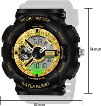 hala - (G-SHOCK-BLACK-STRAP-GOLD-DIAL)  Analog-Digital Military Full Black Sports Fully Waterproof Digital Watch - For Men-thumb3