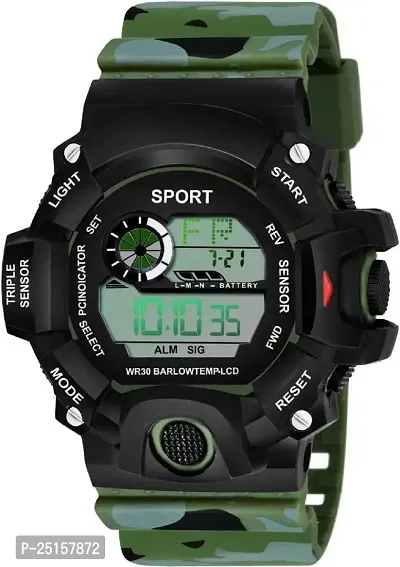 hala - (GREEN G-90-NO BAND) - A Digital Watch With Shockproof Multi-Functional Automatic Green Color Army Strap Waterproof Digital Sports Watch for Men  Boys-thumb0