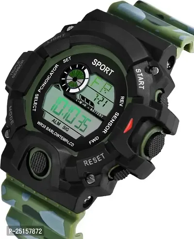 hala - (GREEN G-90-NO BAND) - A Digital Watch With Shockproof Multi-Functional Automatic Green Color Army Strap Waterproof Digital Sports Watch for Men  Boys-thumb2