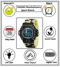 hala - (BEIGE G-90-NO BAND) - A Digital Watch With Shockproof Multi-Functional Automatic Beige Color Army Strap Waterproof Digital Sports Watch for Men  Boys-thumb4