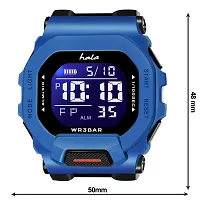 hala - (1035-Blue)  Multi Function Working Premium Quality LED Luminous Light Shockproof Hybrid Square Dial Sports Watch For Mens  Boys-thumb4