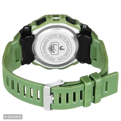hala - (1035-Green)  Multi Function Working Premium Quality LED Luminous Light Shockproof Hybrid Square Dial Sports Watch For Mens  Boys-thumb5