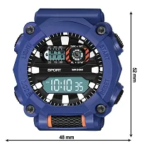 hala - (1040-Blue) Stylish Sports Amazing Look Cool Style - HL-1040-Blue Atteractive Sports Designer Multi Function Digital Watch - For Men  Boys-thumb3