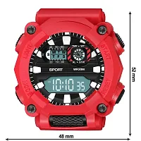 hala - (1040-Red) Stylish Sports Amazing Look Cool Style - HL-1040-Red Atteractive Sports Designer Multi Function Digital Watch - For Men  Boys-thumb3