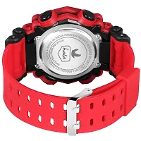 hala - (1040-Red) Stylish Sports Amazing Look Cool Style - HL-1040-Red Atteractive Sports Designer Multi Function Digital Watch - For Men  Boys-thumb1