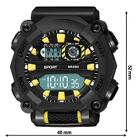 hala - (1040-Yellow) Stylish Sports Amazing Look Cool Style - HL-1040-Yellow Atteractive Sports Designer Multi Function Digital Watch - For Men  Boys-thumb3