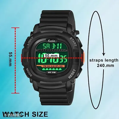 hala - (1050-Black)  Latest Sports Trending Fashionable Digital Watch - For Men HL-1050-Lightweight Sports-thumb5