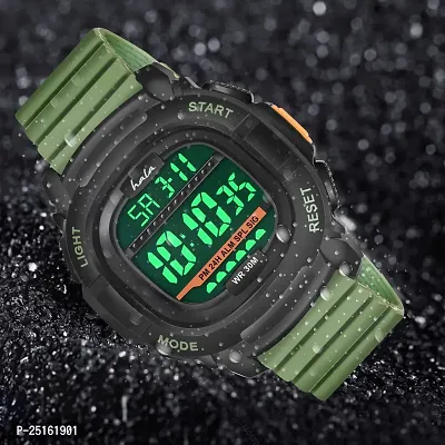 hala - (1050-Green)  Latest Sports Trending Fashionable Digital Watch - For Men HL-1050-Lightweight Sports-thumb3