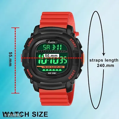 hala - (1050-Red)  Latest Sports Trending Fashionable Digital Watch - For Men HL-1050-Lightweight Sports-thumb5