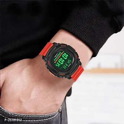 hala - (1050-Red)  Latest Sports Trending Fashionable Digital Watch - For Men HL-1050-Lightweight Sports-thumb2