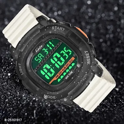 hala - (1050-White)  Latest Sports Trending Fashionable Digital Watch - For Men HL-1050-Lightweight Sports-thumb4