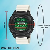 hala - (1050-White)  Latest Sports Trending Fashionable Digital Watch - For Men HL-1050-Lightweight Sports-thumb1