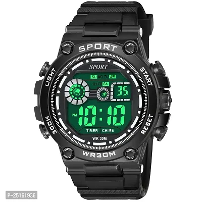 hala - (1051-Black)  Multi-Function Sports Cool Style Digital Watch - For Men HL-1051-Black Premium Looks Sports