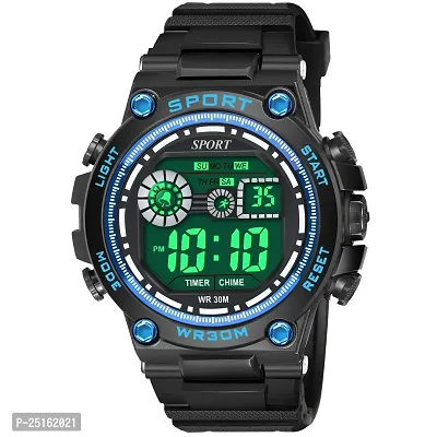 hala - (1051-Blue)  Multi-Function Sports Cool Style Digital Watch - For Men HL-1051-Blue Premium Looks Sports