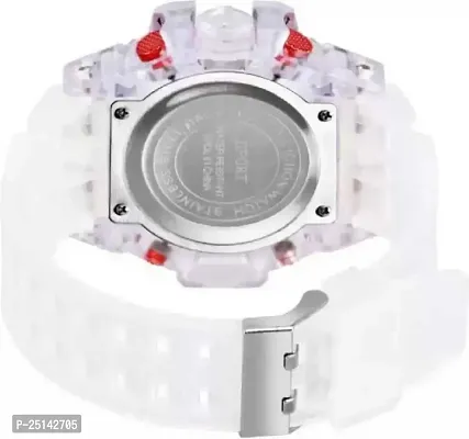 hala - (LED-TRANSPARENT-RED-SQUARE) Combo of 2  Red Dial Synthetic Transparent Digital Watch - For Boys  Girls 819 Transparent Strap Sports Watch-thumb2