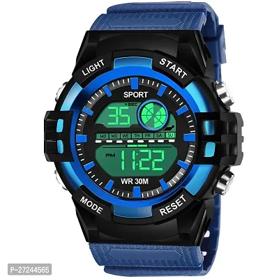 Multi Function Working Premium Quality LED Light For Mens  Boys Digital Watch Digital Watch - For Men HL-1060-Blue Sports Water Resistant Mens Watch
