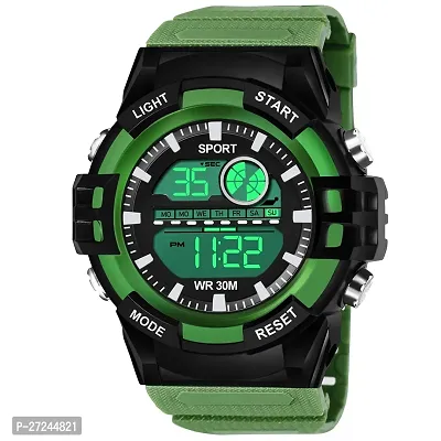 Multi Function Working Premium Quality LED Light For Mens  Boys Digital Watch Digital Watch - For Men HL-1060-GreenSports Water Resistant Mens Watch