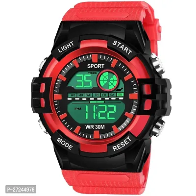 Multi Function Working Premium Quality LED Light For Mens  Boys Digital Watch Digital Watch - For Men HL-1060-Red Sports Water Resistant Mens Watch