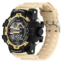 Multi Function Working Premium Quality LED Light For Mens  Boys Digital Watch Digital Watch - For Men HL-1061-Beige Sports Water Resistant Mens Watch-thumb1