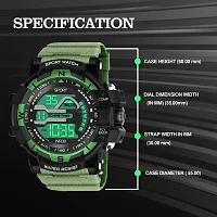 Multi Function Working Premium Quality LED Light For Mens  Boys Digital Watch Digital Watch - For Men HL-1061-Green Sports Water Resistant Mens Watch-thumb2