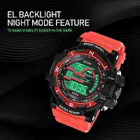 Multi Function Working Premium Quality LED Light For Mens  Boys Digital Watch Digital Watch - For Men HL-1061-Red Sports Water Resistant Mens Watch-thumb4